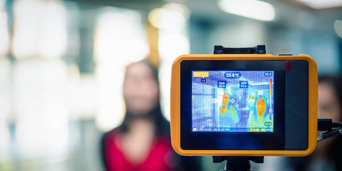 Colliers REview Singapore blog - The future of the office is work from home here to stay Temperature scanning