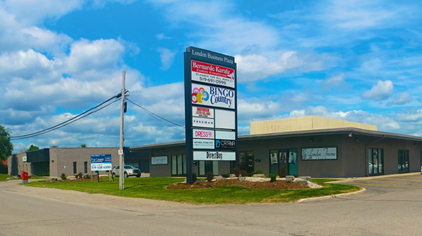 street view of 1106-1116 Dearness Drive, also known as the London Business Plaza